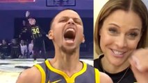 WATCH Steph Curry's Hot Mom Knocks Down INSANE Underhanded Half-Court Shot!