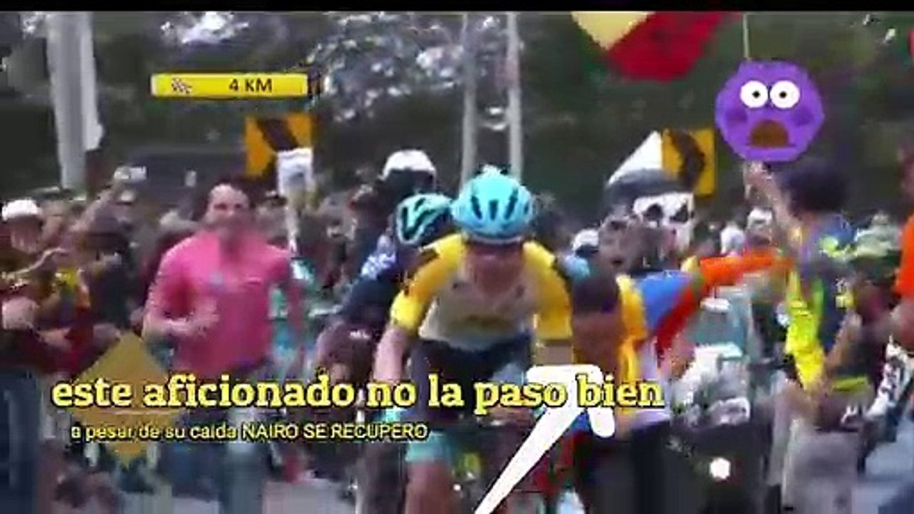 A PESAR DE LA CAÍDA QUEDO CAMPEÓN "NAIRO QUINTANA"