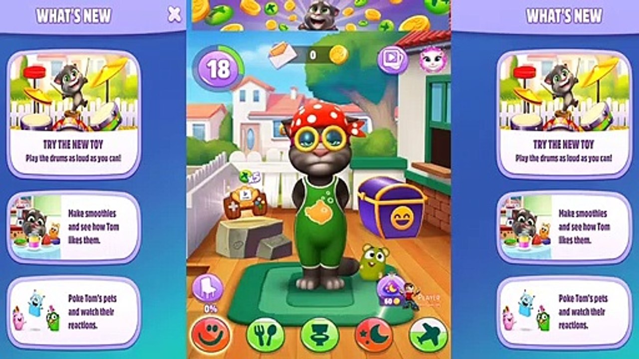 My Talking Tom 2﻿ - Play Drums With Tom - Gameplay Walkthrough - video  Dailymotion