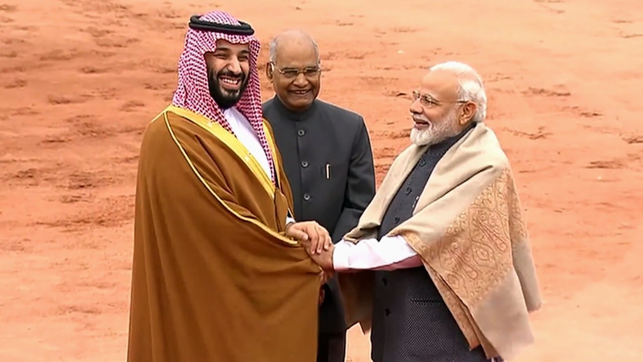 Saudi prince given ceremonial welcome, says he hopes for improved relationship
