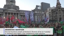 Pro-abortion protests return to the streets of Buenos Aires