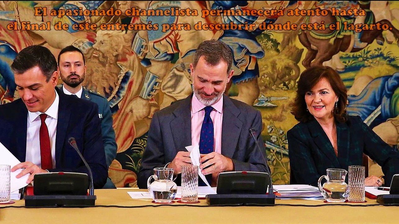 Felipe VI El Preparao tomado como un soplagaitas por el Jefe del Gobierno y tres mujeres alagartadas