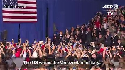 Trump tells Venezuela military to back Guaido