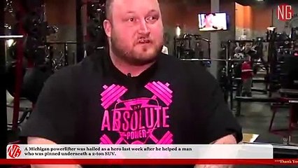 Real Life Hero Powerlifter Ryan Belcher Lifts Up Car To Save Man Inside