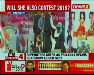 Скачать видео: Priyanka Gandhi Roadshow: Rahul Gandhi ends roadshow with 'Chowkidar-chor'