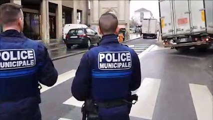Nancy Camion frigorifique encastré sous la porte Stanislas