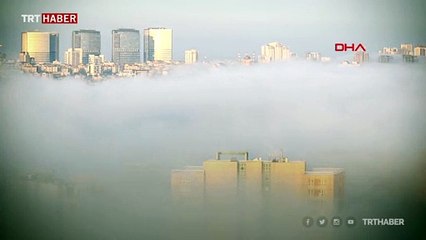 Eşsiz manzarasıyla sis altında İstanbul