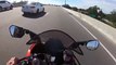 Un chauffard en BMW fini dans le décors en faisant la course avec une moto sur l'autoroute !