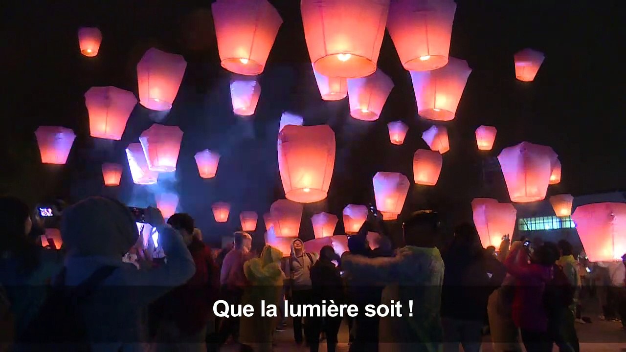 Le ciel de Taïwan brille à l'approche du festival des lanternes