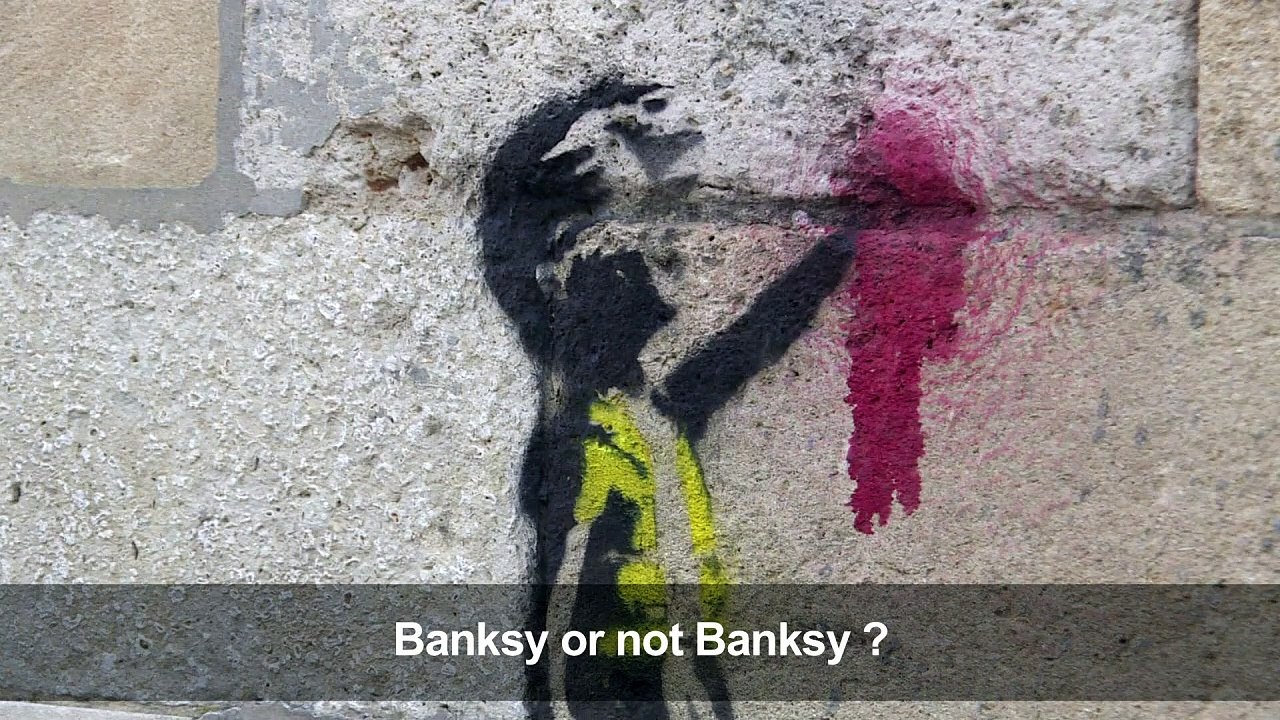 Pochoirs pro-"gilets jaunes" à Bordeaux: Banksy or not Banksy ?