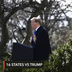 16 states sue Trump over border wall emergency