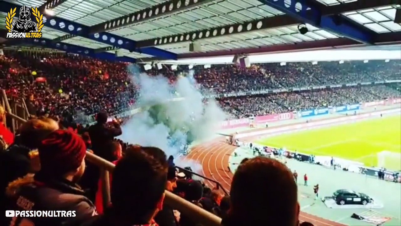 Choreo & Rauch Protest gegen Montagsspiel FC Nürnberg - Borussia Dortmund 2019.02.18