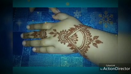 beautiful back hand mehndi design for baby hands by MMP