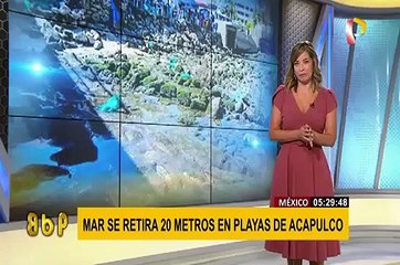 México: mar se retiró 20 metros en el puerto de Acapulco generando temor por tsunami