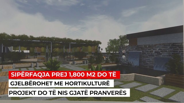 Park në kulmin e Qendrës Tregtare të Shkupit