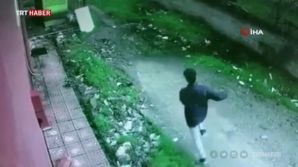 Horozla çocuk arasında güldüren kovalamaca