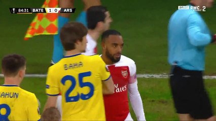 Bate Borisov VS Arsenal  lexpulsion dAlexandre Lacazette en Ligue Europa