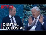 HRH Prince William Interviews Sir David Attenborough at Davos Main Stage | Our Planet | Netflix