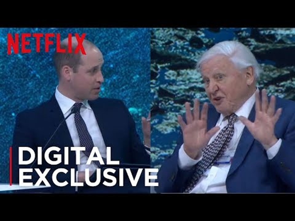 HRH Prince William Interviews Sir David Attenborough at Davos Main Stage | Our Planet | Netflix