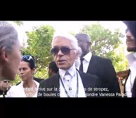 karlagerfeld joue à la pétanque avec Vanessa Paradis