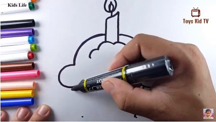 How to draw a kawaii cupcake for children - kids life