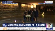 Macron dépose une gerbe de fleurs au mémorial de la Shoah