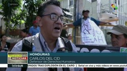 Realizan plantón para exigir libertad de presos políticos en Honduras