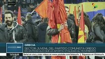 Grecia: juventudes comunistas expresan apoyo a Venezuela