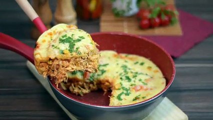 Torta de frango na frigideira