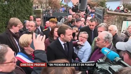 Cimetière profané : "On prendra des lois, et on punira", selon Emmanuel Macron