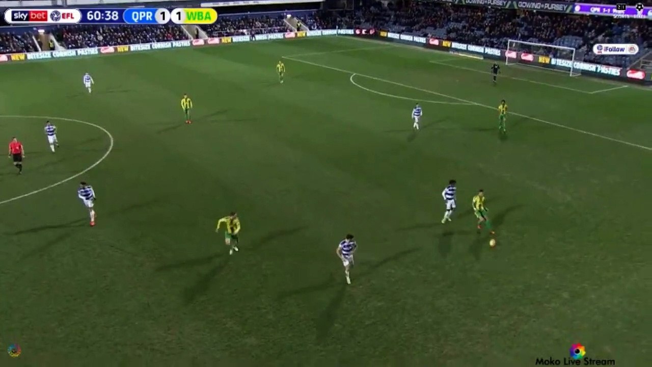 Jacob Murphy Goal - Queens Park Rangers vs West Bromwich Albion 1-2 19/02/2019