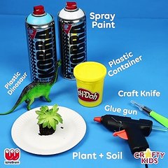 Dinosaur Planter | Old Toys Recycled Crafts Ideas | Crafts for Kids