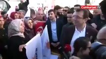 Ekrem İmamoğlu AKP standını ziyaret etti, 'AKP'ye davet' edildi