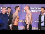 GEORGE GROVES v DAVID BROPHY - OFFICIAL WEIGH IN & HEAD TO HEAD TO / MARTIN vJOSHUA