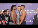 INTENSE! CHARLES MARTIN v ANTHONY JOSHUA - OFFICIAL WEIGH IN & HEAD TO HEAD / IBF CHAMPIONSHIP