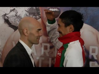 STUART HALL v RODRIGO GUERRERO - HEAD TO HEAD @ PRESS CONFERENCE / IBF WORLD TITLE FINAL ELIMINATOR