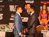 SAUL 'CANELO' ALVAREZ v AMIR KHAN - HEAD TO HEAD @ FINAL PRESS CONFERENCE @ MGM GRAND / #CANELOKHAN