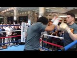 EXPOSIVE!! DAVID HAYE UNLEASHES THE HAYEMAKERS @ OPEN MEDIA WORKOUT WITH SHANE McGUIGAN