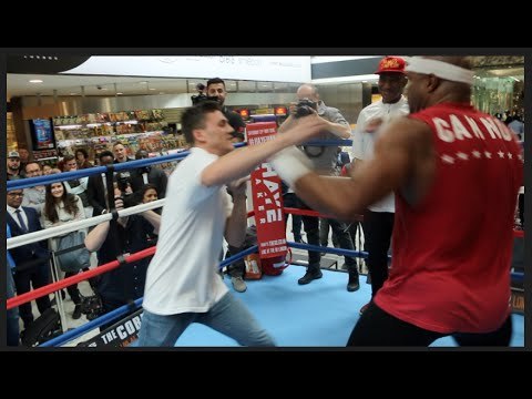 SHANNON 'THE CANNON' BRIGGS INVITES FAN INTO THE RING TO SPAR HIM!! - 'LETS GO CHAMP!!' / HAYEDAY 2
