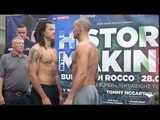 TOMMY McCARTHY v JON LEWIS DICKINSON - OFFICIAL WEIGH IN & HEAD TO HEAD / HISTORY IN THE MAKING