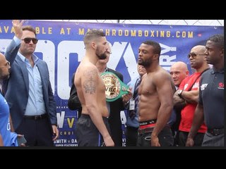 RAW PASSION!! TONY BELLEW v ILLUNGA MAKABU - OFFICIAL WEIGH IN & HEAD TO HEAD /REAL LIFE ROCKY STORY
