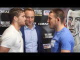 HEATED !! LIAM WILLIAMS v GARY CORCORAN PULLED APART DURING HEAD TO HEAD / WORLD CHAMPIONSHIP BOXING