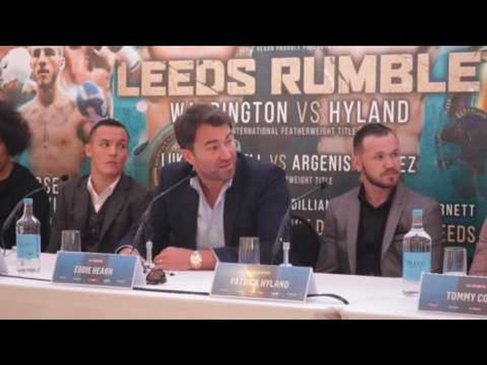 JOSH WARRINGTON v PATRICK HYLAND- OFFICIAL PRESS CONFERENCE W/ EDDIE HEARN, DILLIAN WHYTE