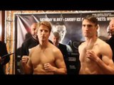 TOMMY LANGFORD v TIMO LAINE - OFFICIAL WEIGH-IN VIDEO (FROM CARDIFF)
