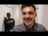 TYRONE McKENNA REACTS TO HIS POINTS WIN OVER CHRIS ADAWAY IN CARDIFF, WALES