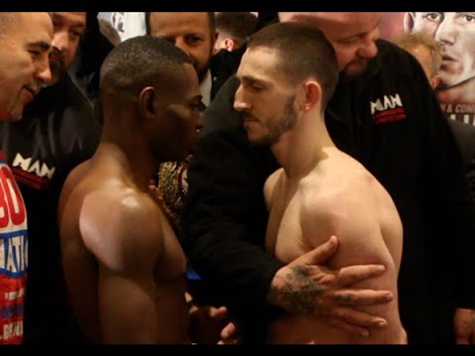 VERY INTENSE! - GUILLERMO RIGONDEAUX v JAZZA DICKENS - OFFICIAL WEIGH-IN VIDEO (FROM CARDIFF)