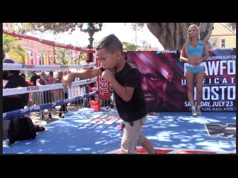 MAD SKILLS!! 6 YEAR OLD MEXICAN SUPER PROTEGE SHOWS HIS SKILLS TO IMPRESS TERENCE CRAWFORD & CROWD