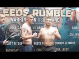 FRANKIE GAVIN v IVO GOGOSEVIC - OFFICIAL WEIGH IN & HEAD TO HEAD / LEEDS RUMBLE