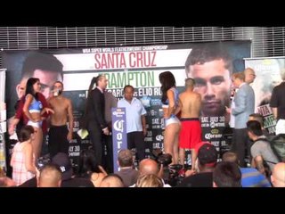 PAULIE MALIGNAGGI v GABRIEL BRACERO OFFICIAL WEIGH IN & HEAD TO HEAD / FRAMPTON v SANTA CRUZ