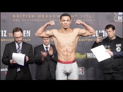 MARCUS MORRISON v HARRY MATHEWS - OFFICIAL WEIGH IN & HEAD TO HEAD / JOSHUA v MOLINA